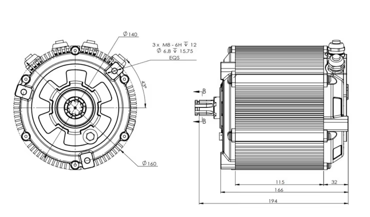 Mid Drive Motor Kit 72V 5000W - Kit de Motor de Tração Central