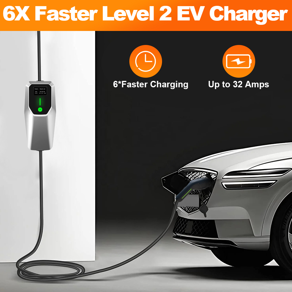 J1772 Evse 32A Level 2 Charger - Carregador EV Junsun 32A Nível 1&2,