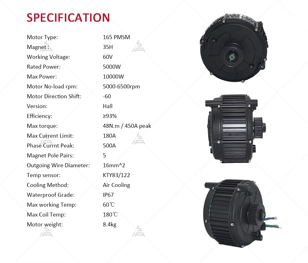 QS165 V2 5000W 72V Kit de moto - Mid Drive Motor Kit 72V 5000W avaliação e preço