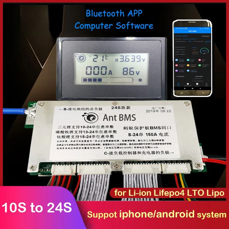 Placa de Proteção de Bateria 1 - Smart Bms 24S 200A Bluetooth Lifepo4 avaliação e preço