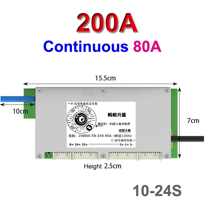Placa de Proteção e Balanceame - Smart Bms 24S 200A Bluetooth Lifepo4 avaliação e preço
