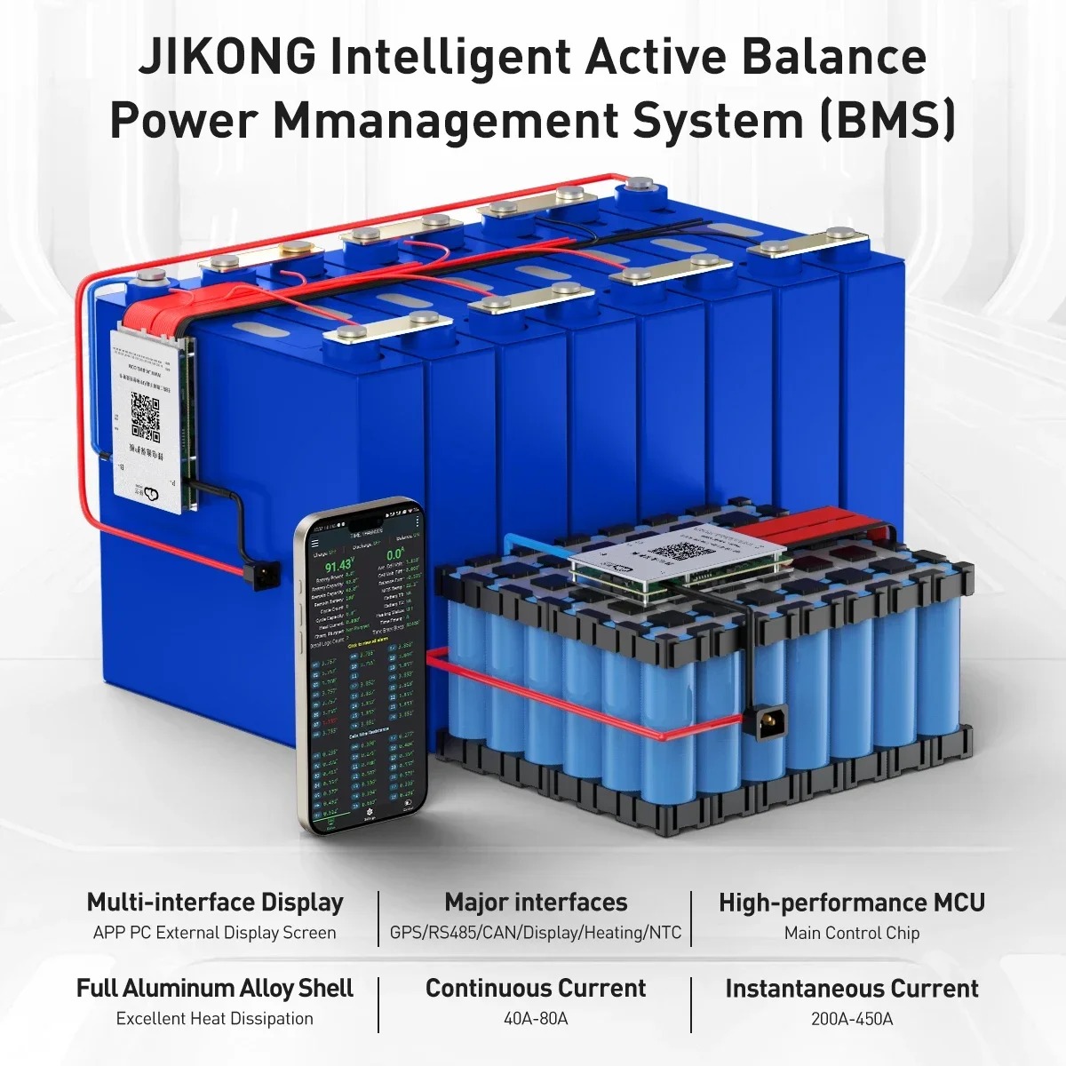 JK Smart BMS 4S-24S LiFePo4 Li - Smart Bms 24S 200A Bluetooth Lifepo4 avaliação e preço
