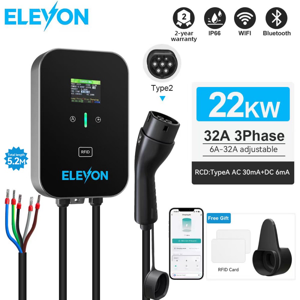 Estação de Carregamento ELEVON - Ev Charger Type 2 22Kw 32A 3 Phase avaliação e preço